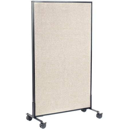 Interion By Global Industrial Interion Mobile Office Partition Panel, 36-1/4inW x 63inH, Tan 694956MTN